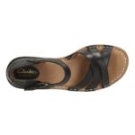 صندل زنانه کلارک مدل Tustin Sahara Black Leather - تصویر 3