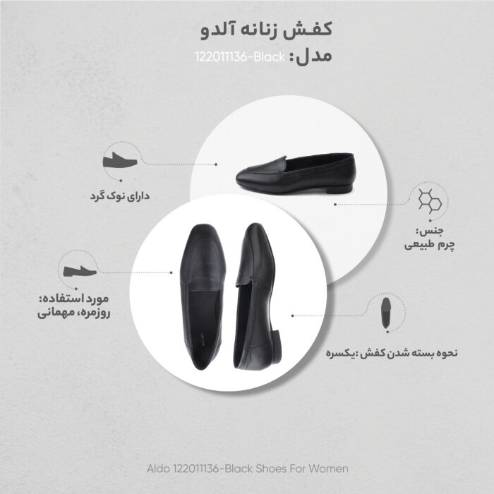 کفش زنانه آلدو مدل 122011136-Black - تصویر 6