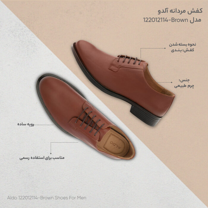 کفش مردانه آلدو مدل 122012114-Brown - تصویر 7