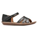 صندل زنانه کلارک مدل Tustin Sahara Black Leather