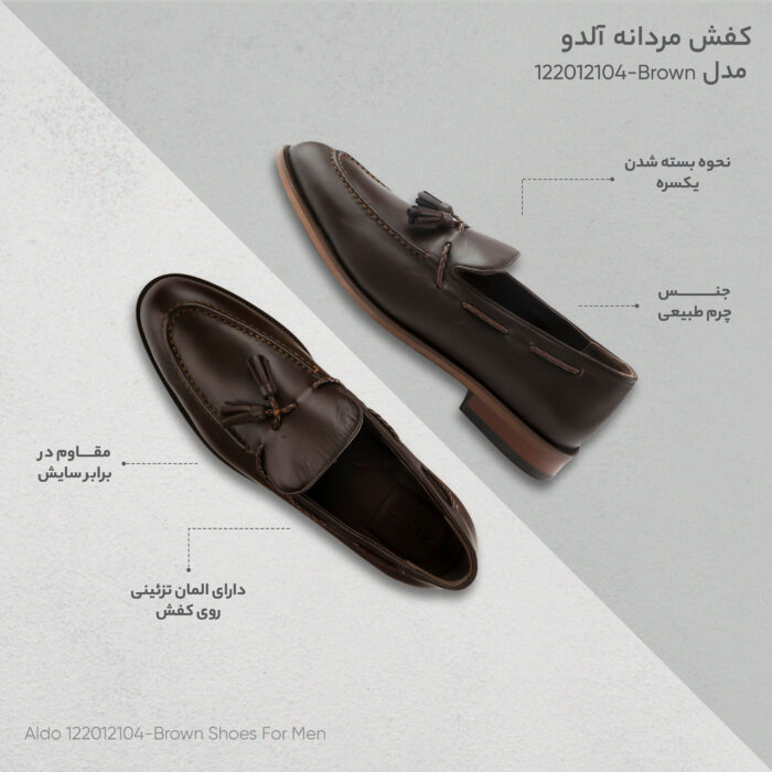 کفش مردانه آلدو مدل 122012104-Brown - تصویر 2